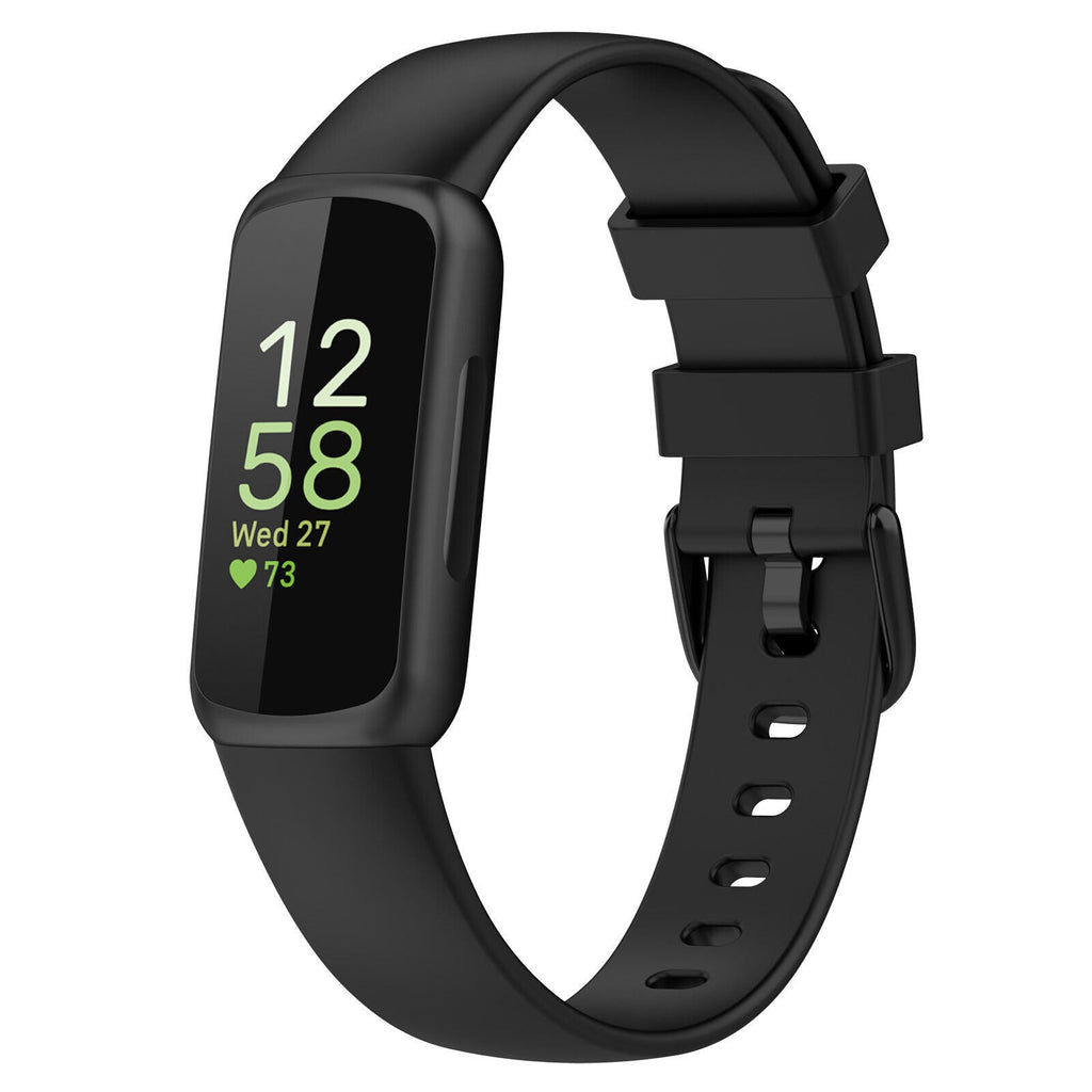 Fitbit Inspire 3 Replacement Black Silicone Band For Daily Wear