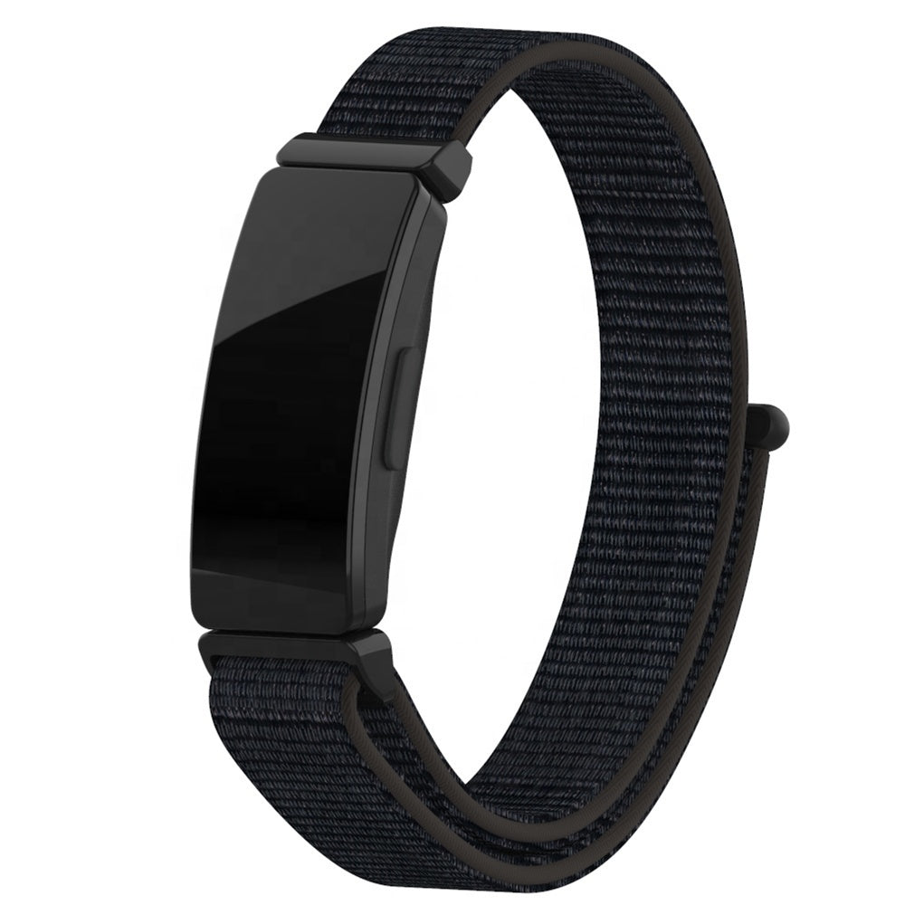 Black Nylon Wrist Strap For Fitbit Inspire HR And Inspire 2