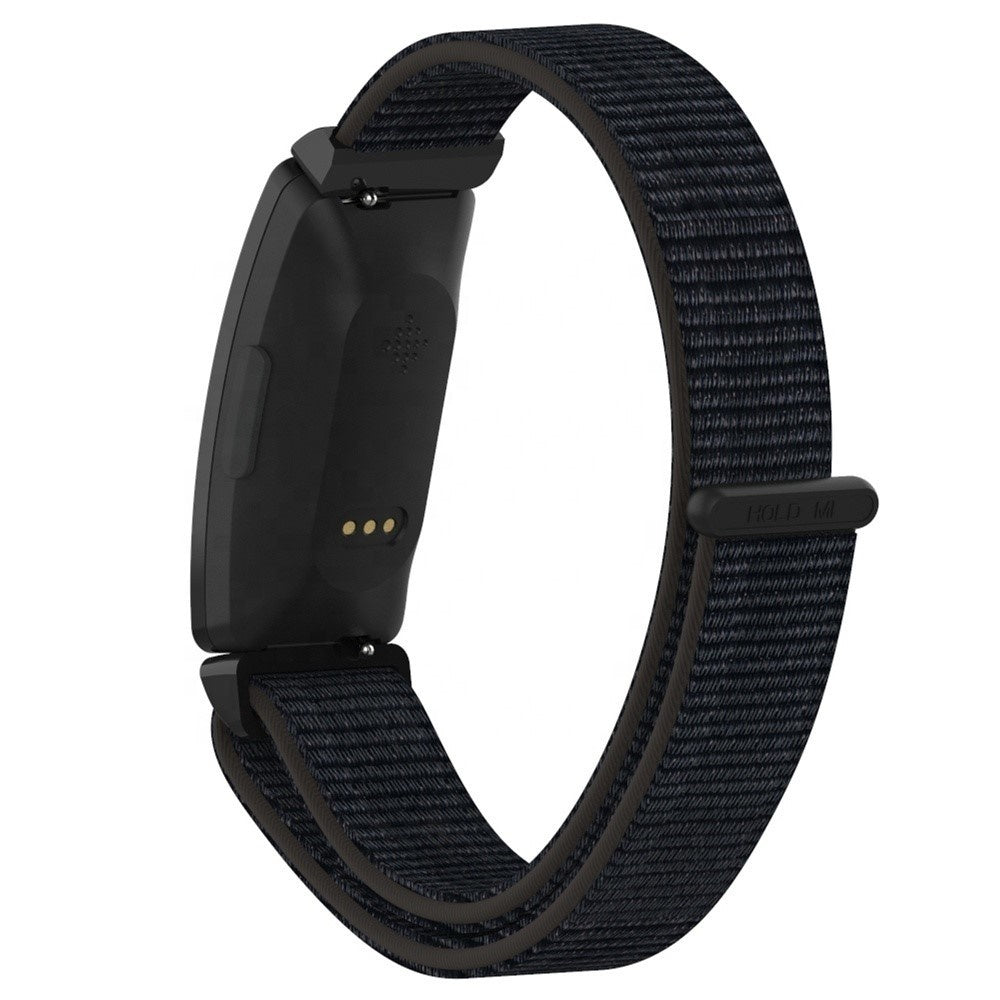 Black Nylon Wrist Strap For Fitbit Inspire HR And Inspire 2