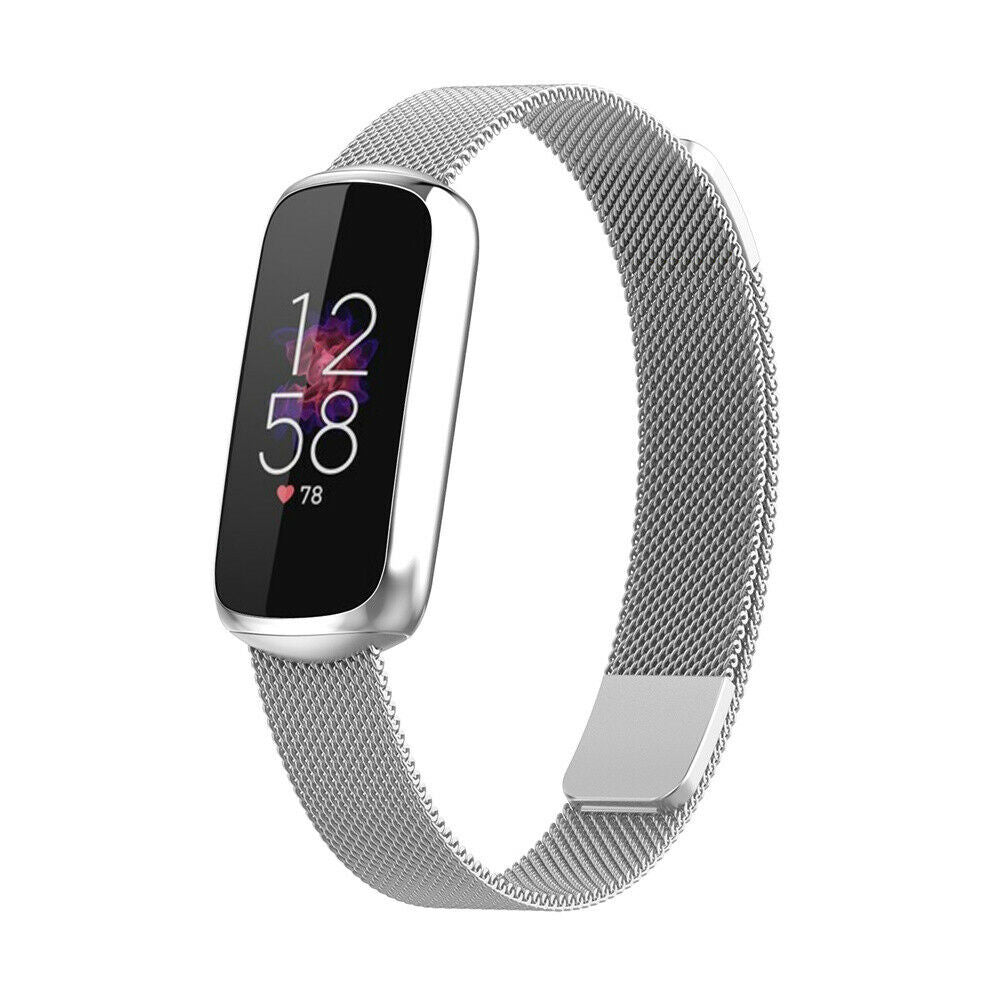 Elegant let sølv Milanese-rem til Fitbit Luxe