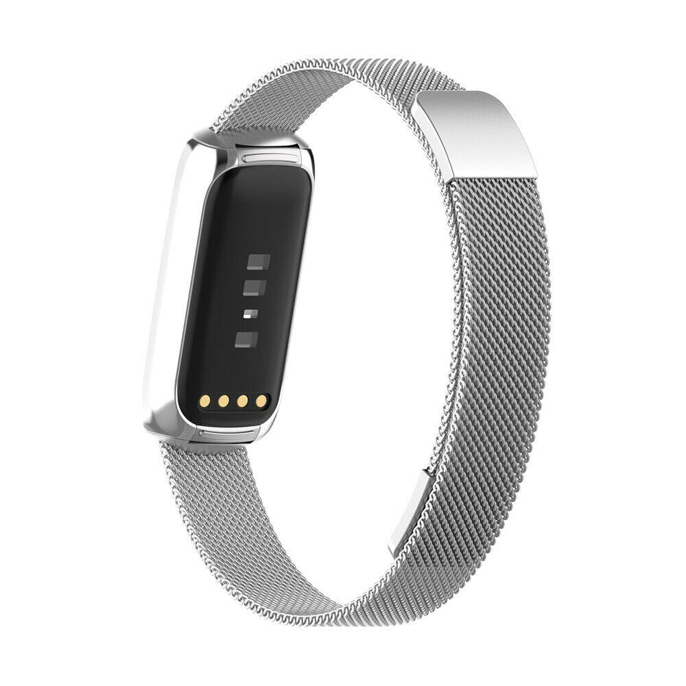 Elegant let sølv Milanese-rem til Fitbit Luxe