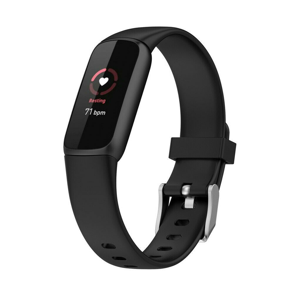 Fitbit Luxe Black Silicone Strap For Fitbit Luxe Replacement Band
