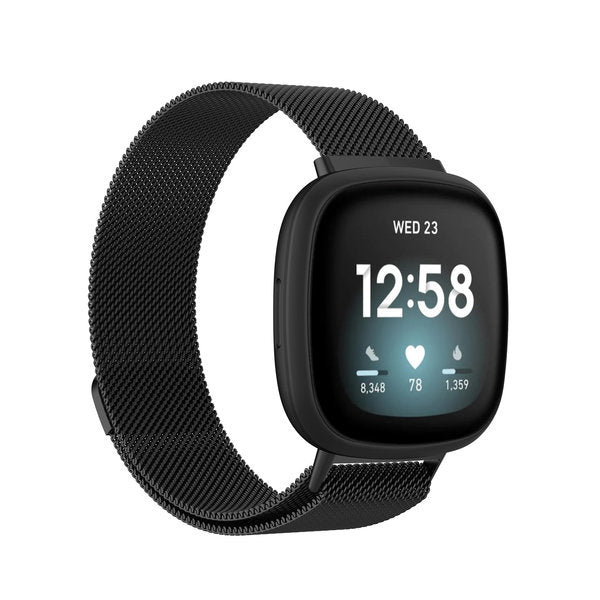 Fitbit Sense Milanese Strap In Black Accessory For Smartwatch