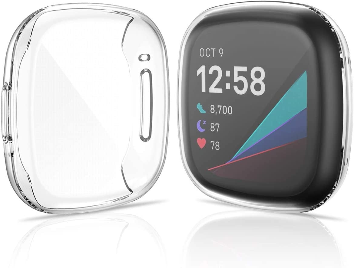 Fitbit Sense用透明シールド付き保護ケース