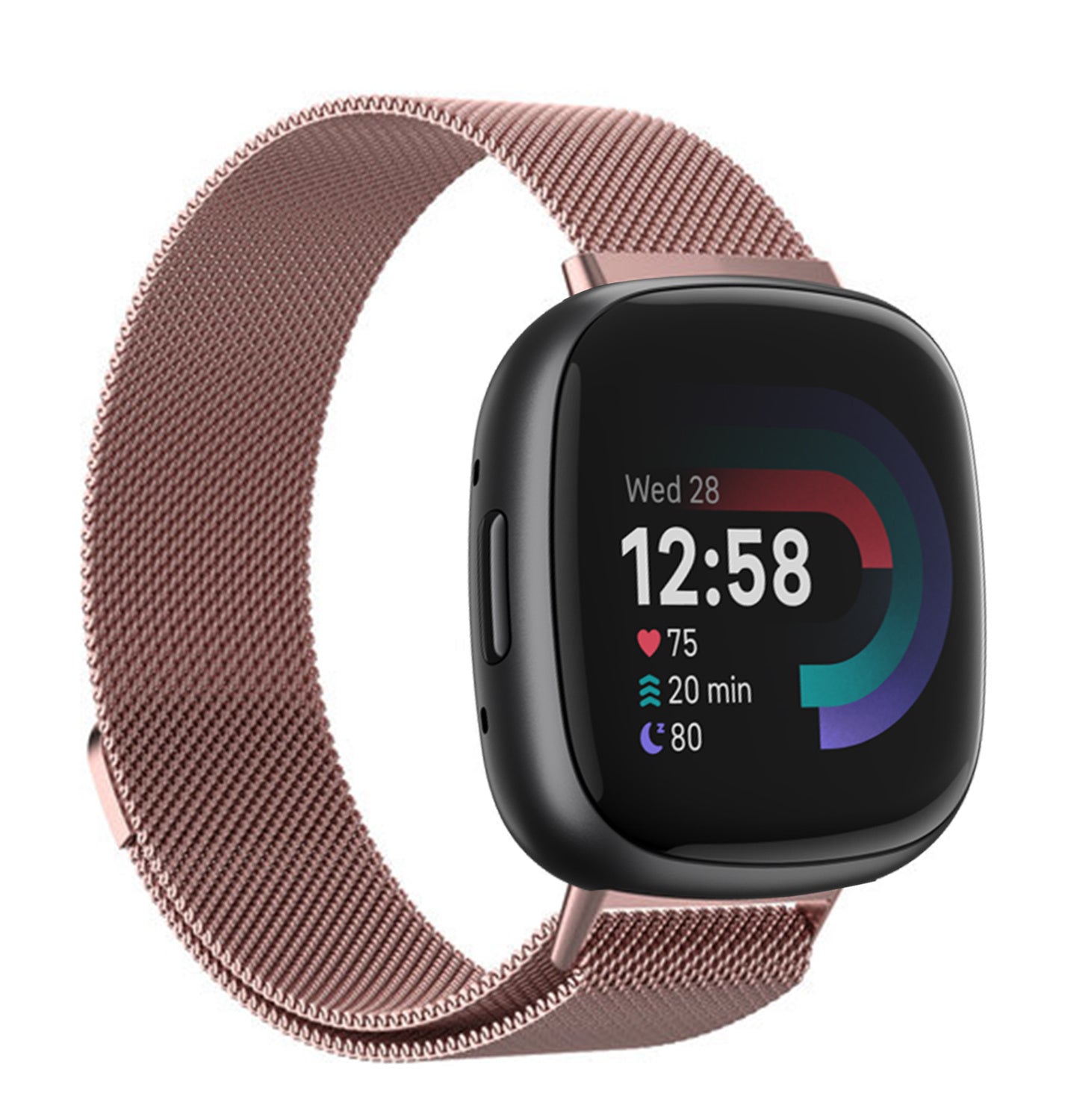 Cinturino Milanese Rosa per Fitbit Versa 4 Smartwatch