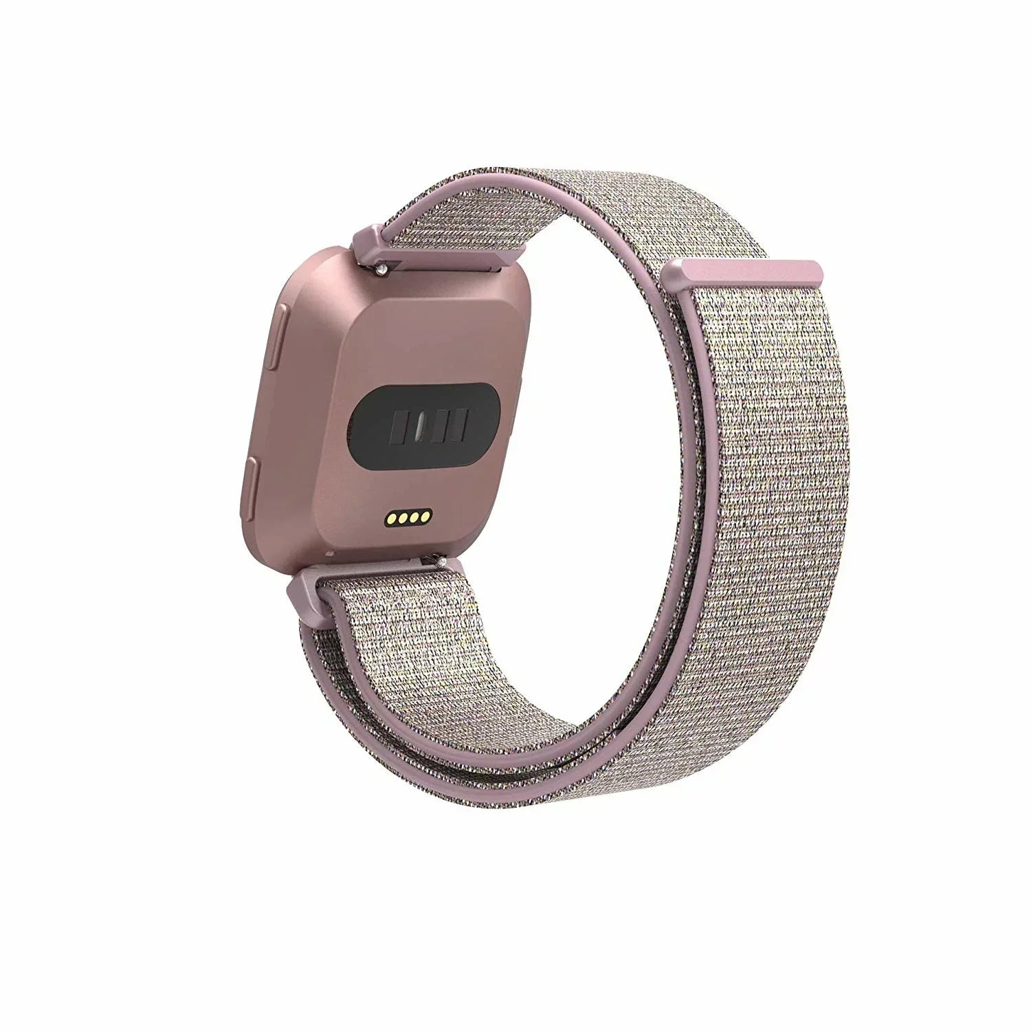 Elegantní růžový nylonový řemínek na zápěstí pro hodinky Fitbit Versa 2