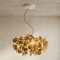 Lampa wisząca w kształcie skupiska płatków kwiatów, biała lub złota | Ormexis