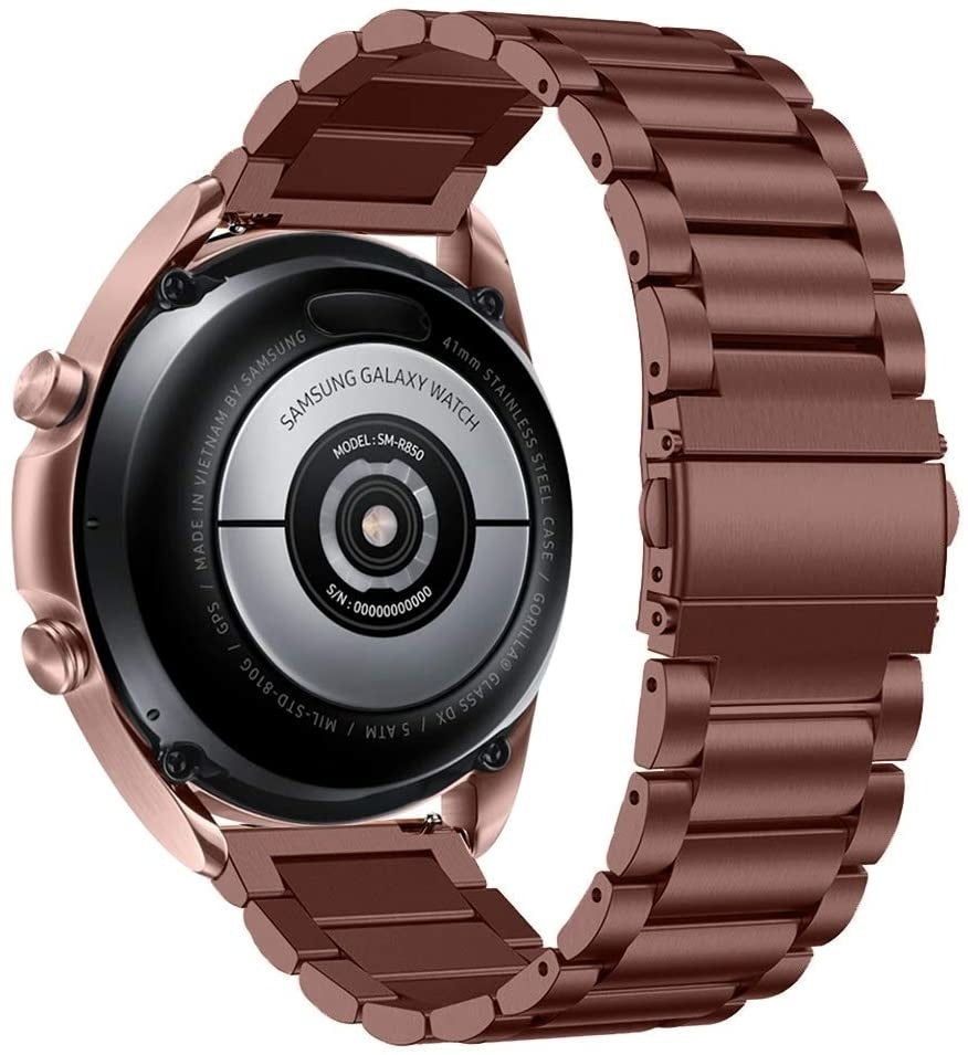Bronzefarbener Gold-Gliederarmband für Samsung Galaxy Watch 3 41mm