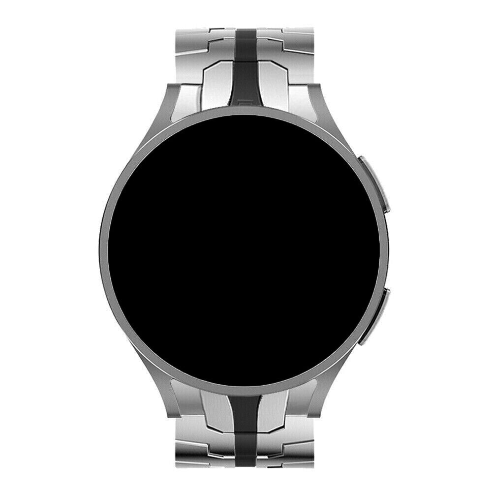 Edelstahlarmband für Samsung Galaxy Watch 6 Classic 47mm Silber und Schwarz