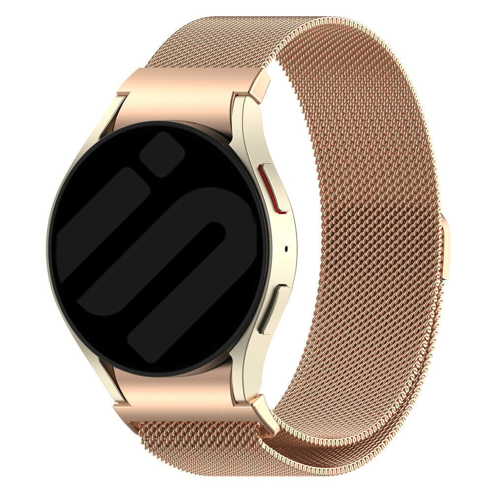 Samsung Galaxy Watch 7 40mm Roségold Milanese Armband Ein-Knopf-Verschluss