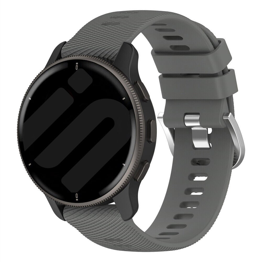 Garmin Vivoactive 4 Uhr mit grauem Silikonarmband für den täglichen Gebrauch und Sport