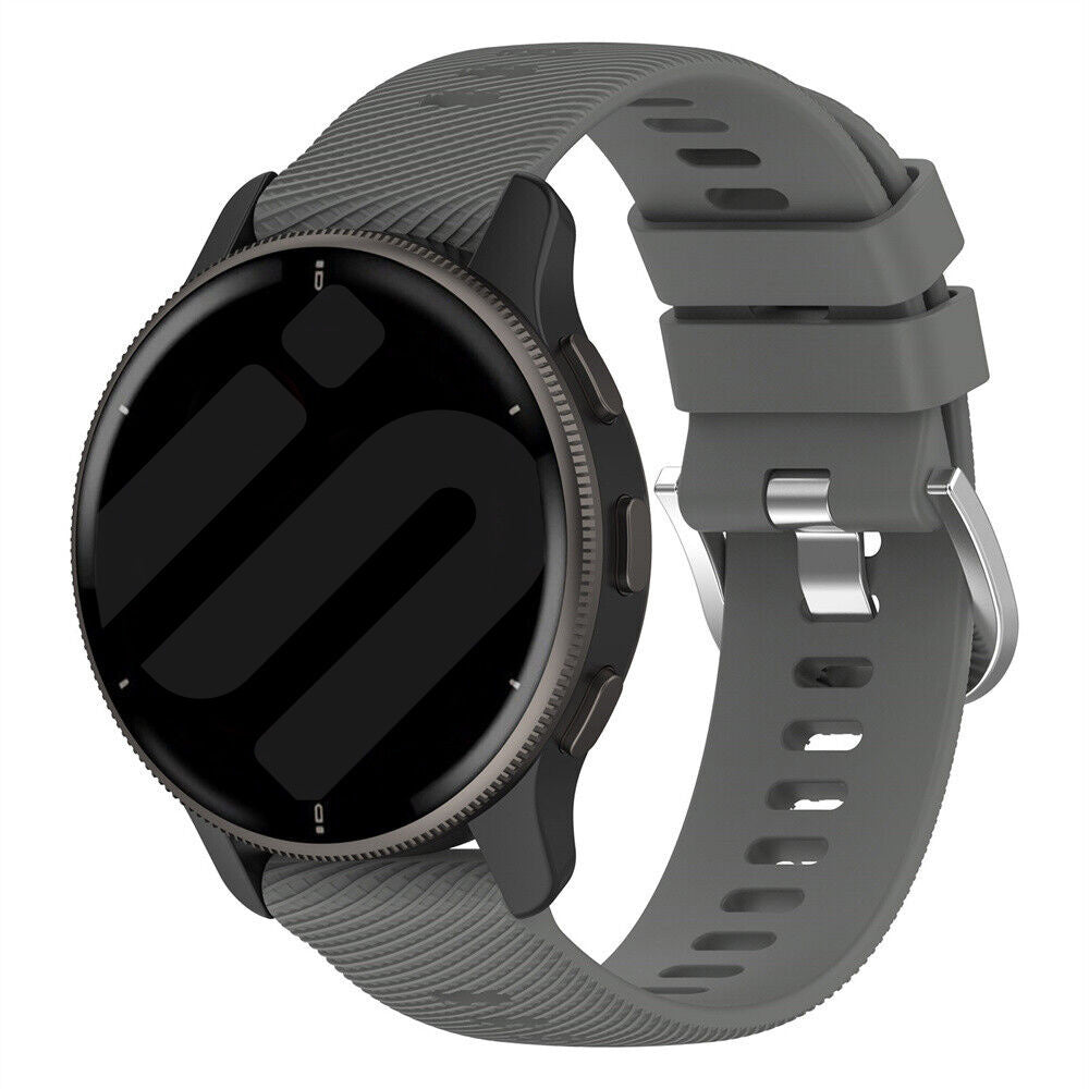 Náhradní silikonový řemínek Garmin Forerunner 245 v tmavě šedé barvě