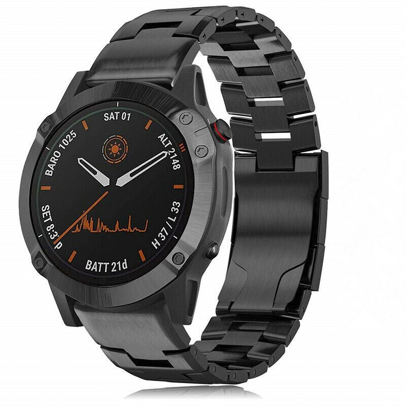 Garmin Fenix 5 Plus und Fenix 6 Pro schwarzes Titanarmband