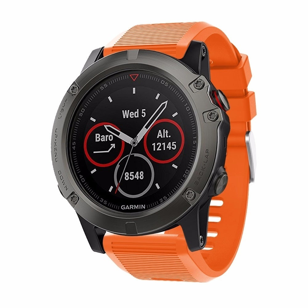 Oranžový silikonový řemínek na hodinky Garmin Fenix 5x a 6x