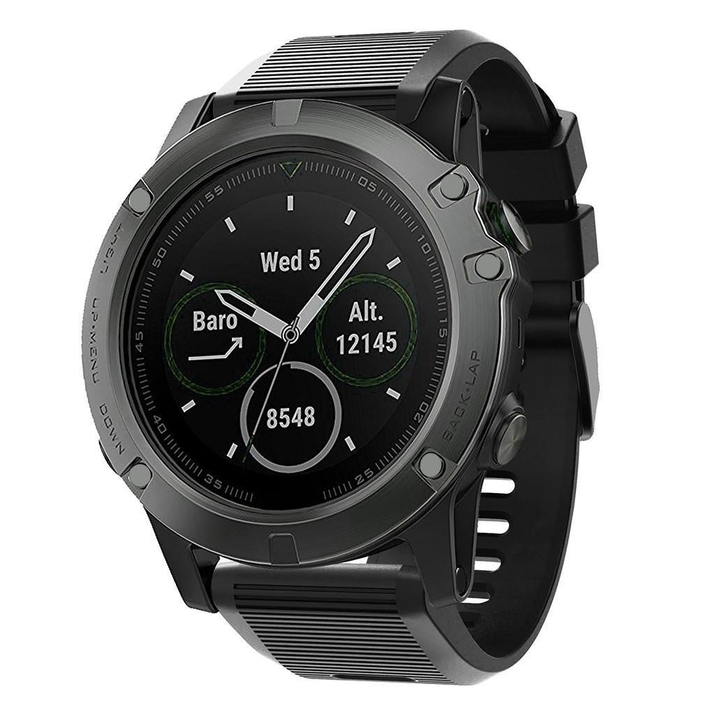 Garmin Fenix silikonarmband för Fenix-serien svart rem