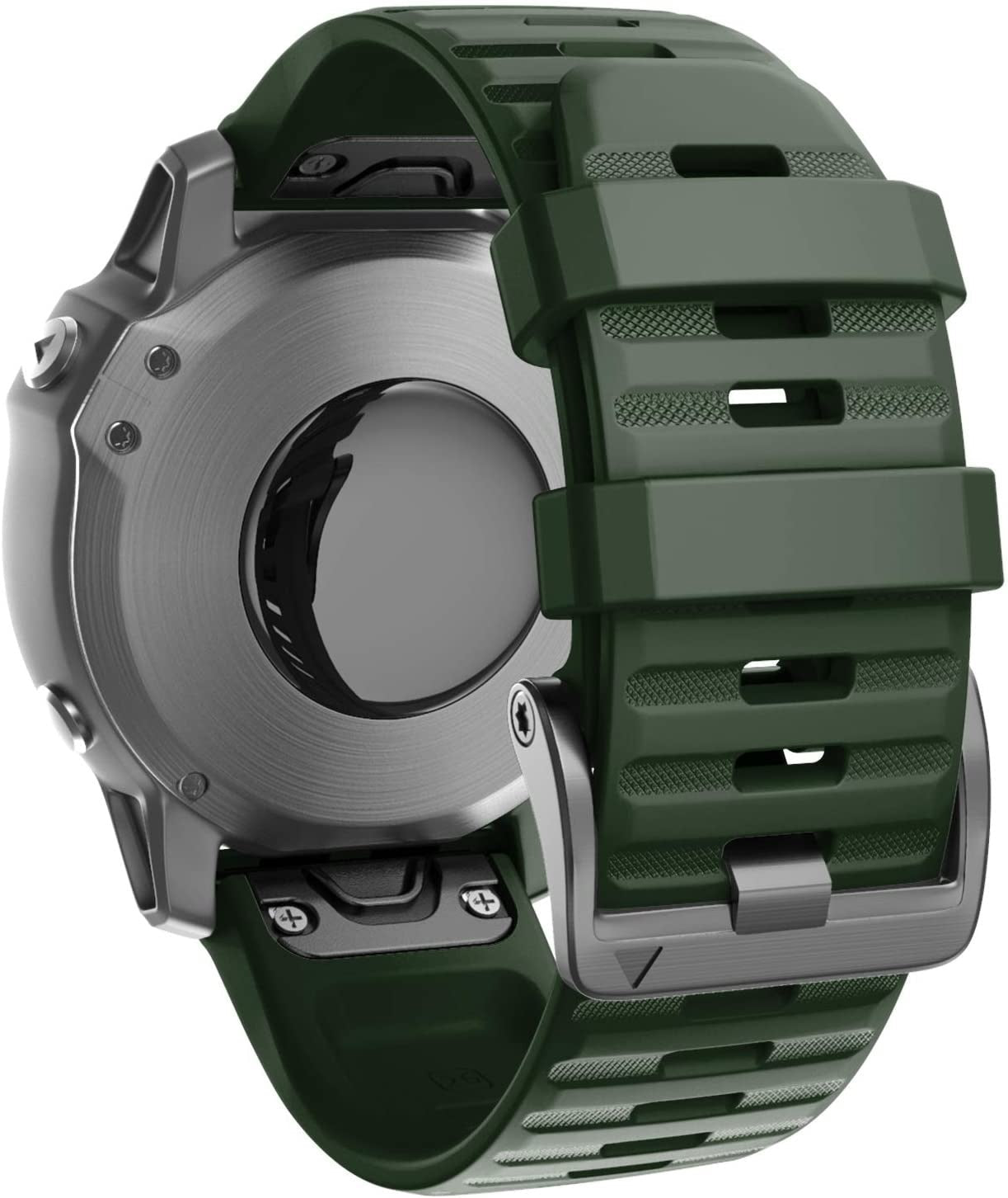 Silikonový řemínek Garmin Fenix 5X a 6X v tmavě zelené barvě