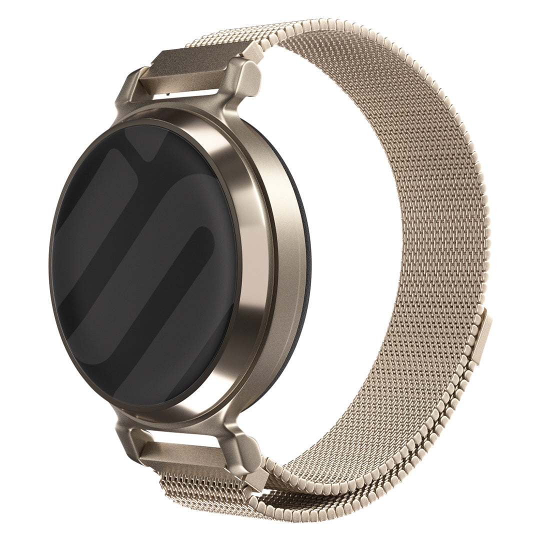Champagne Gold Milanese Strap For Garmin Lily 2 Smartwatch