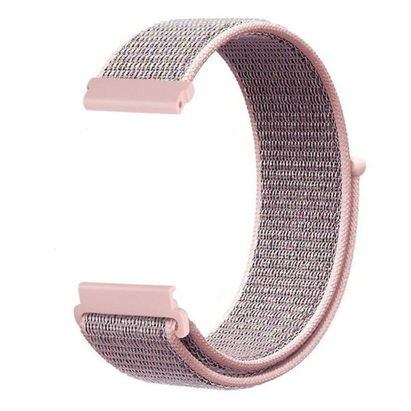 Correa de nylon rosa y gris de repuesto para Garmin Venu 2S