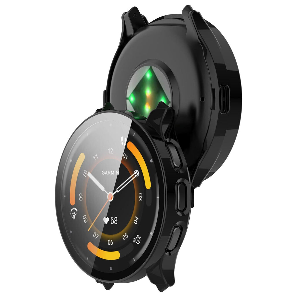 Garmin Venu 3 beskyttelsesetui med glass, svart finish