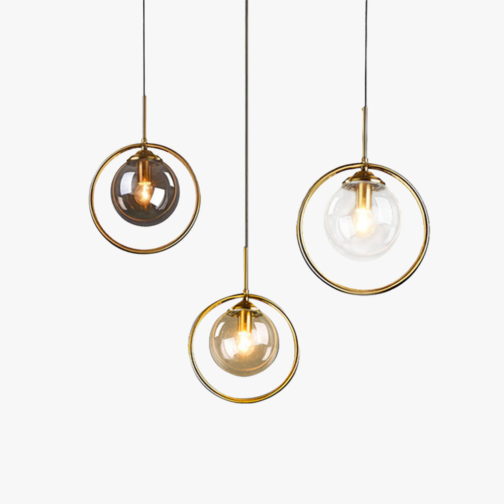 Glasspendel med metallring og tonet glass, dimbar | Ormexis