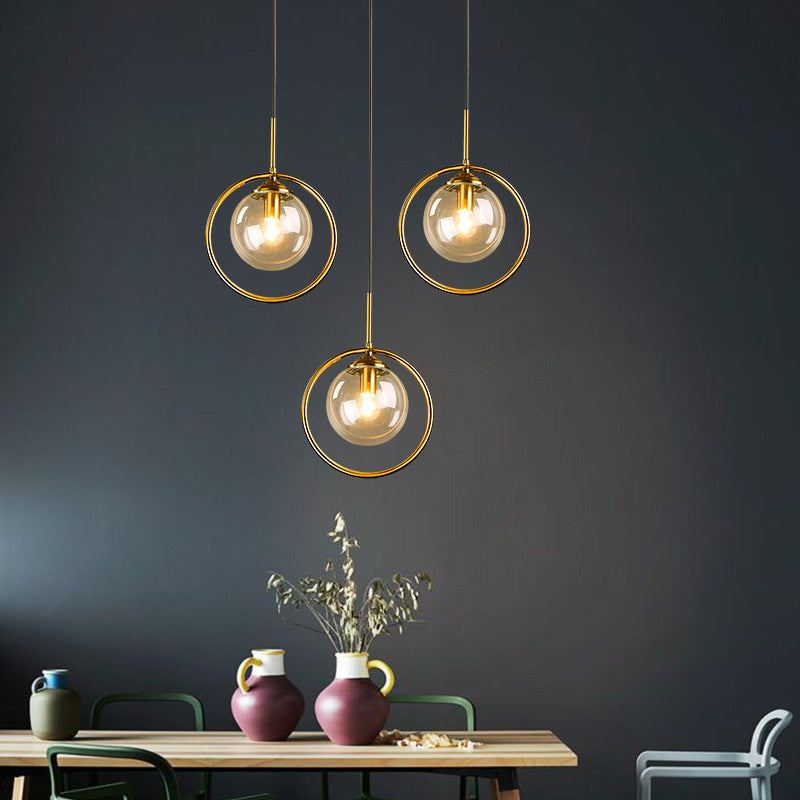 Glasspendel med metallring og tonet glass, dimbar | Ormexis