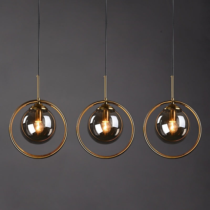 Glasspendel med metallring og tonet glass, dimbar | Ormexis
