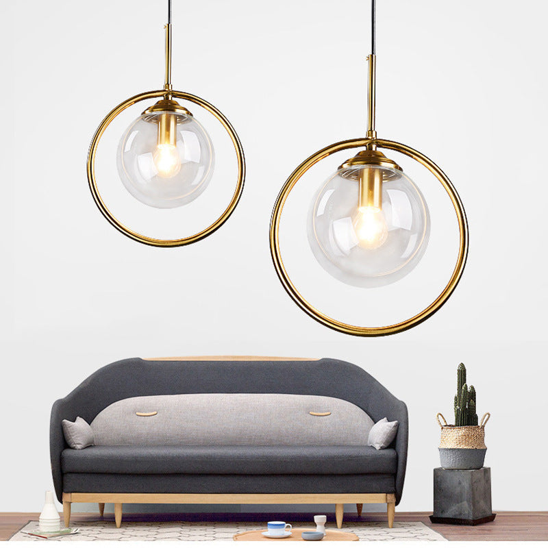 Glasspendel med metallring og tonet glass, dimbar | Ormexis