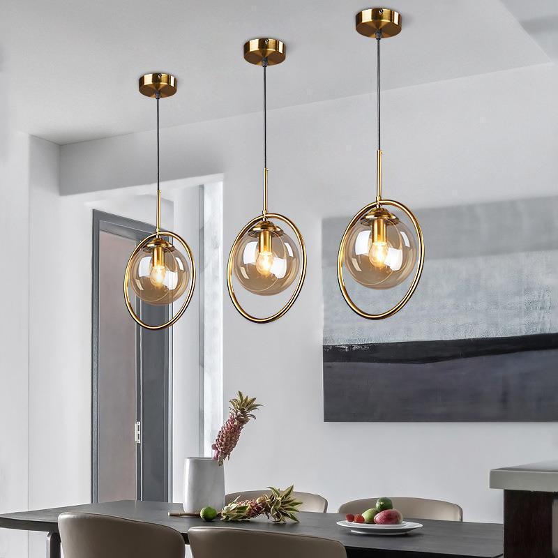 Glasspendel med metallring og tonet glass, dimbar | Ormexis