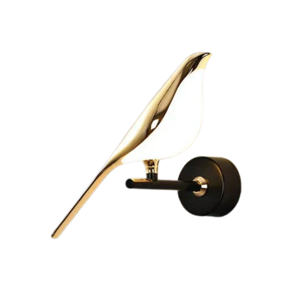 Goldene Vogelsilhouetten-Wandleuchte, moderne Wandleuchte | Ormexis