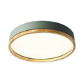 Zelené kulaté stropní LED svítidlo Nordic Scandi s přisazenou montáží | Ormexis