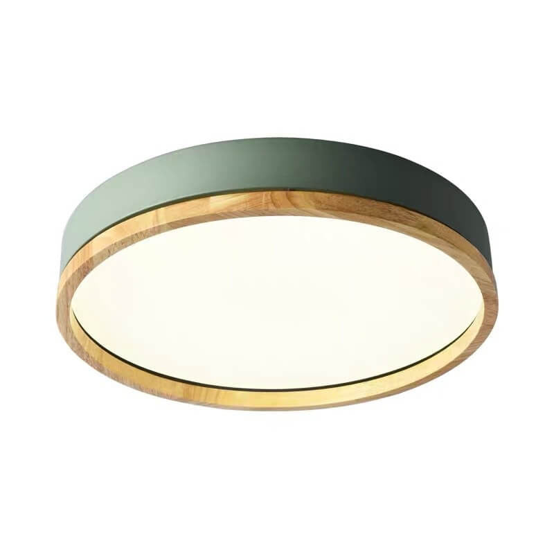Zelené kulaté stropní LED svítidlo Nordic Scandi s přisazenou montáží | Ormexis