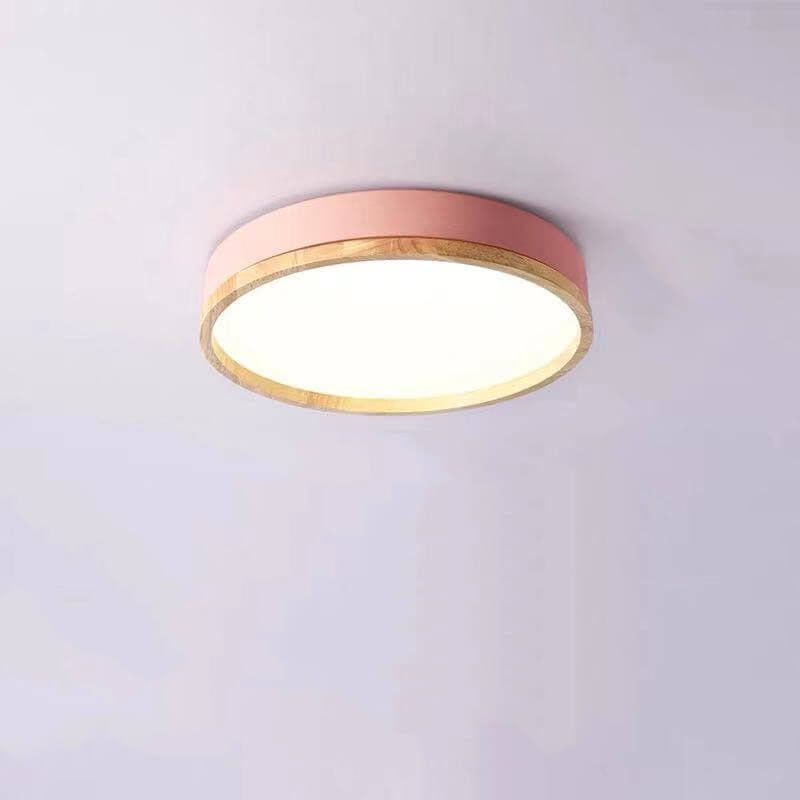 Zelené kulaté stropní LED svítidlo Nordic Scandi s přisazenou montáží | Ormexis