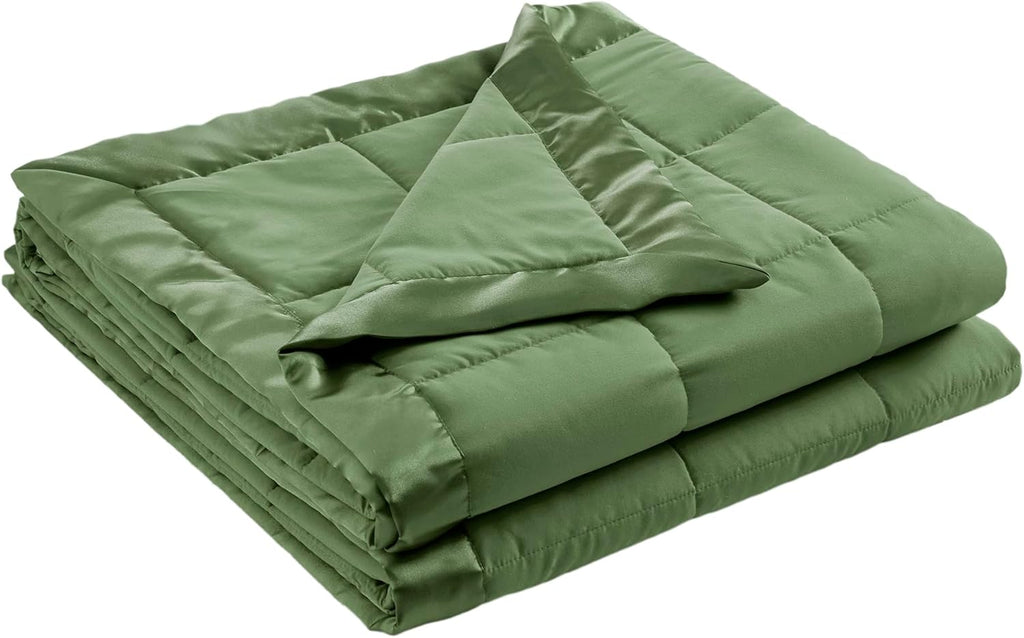 Coperta leggera morbida della collezione Windom con bordo in raso