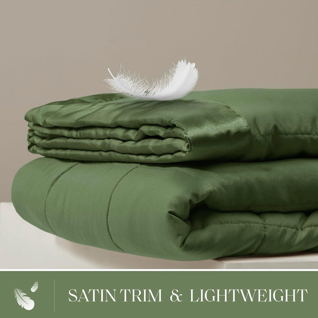 Coperta leggera morbida della collezione Windom con bordo in raso