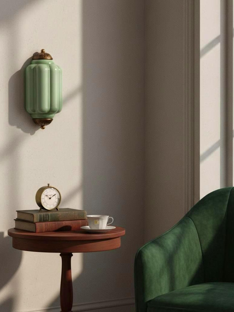 Ribbed Glass Capsule Wall Light | Ormexis