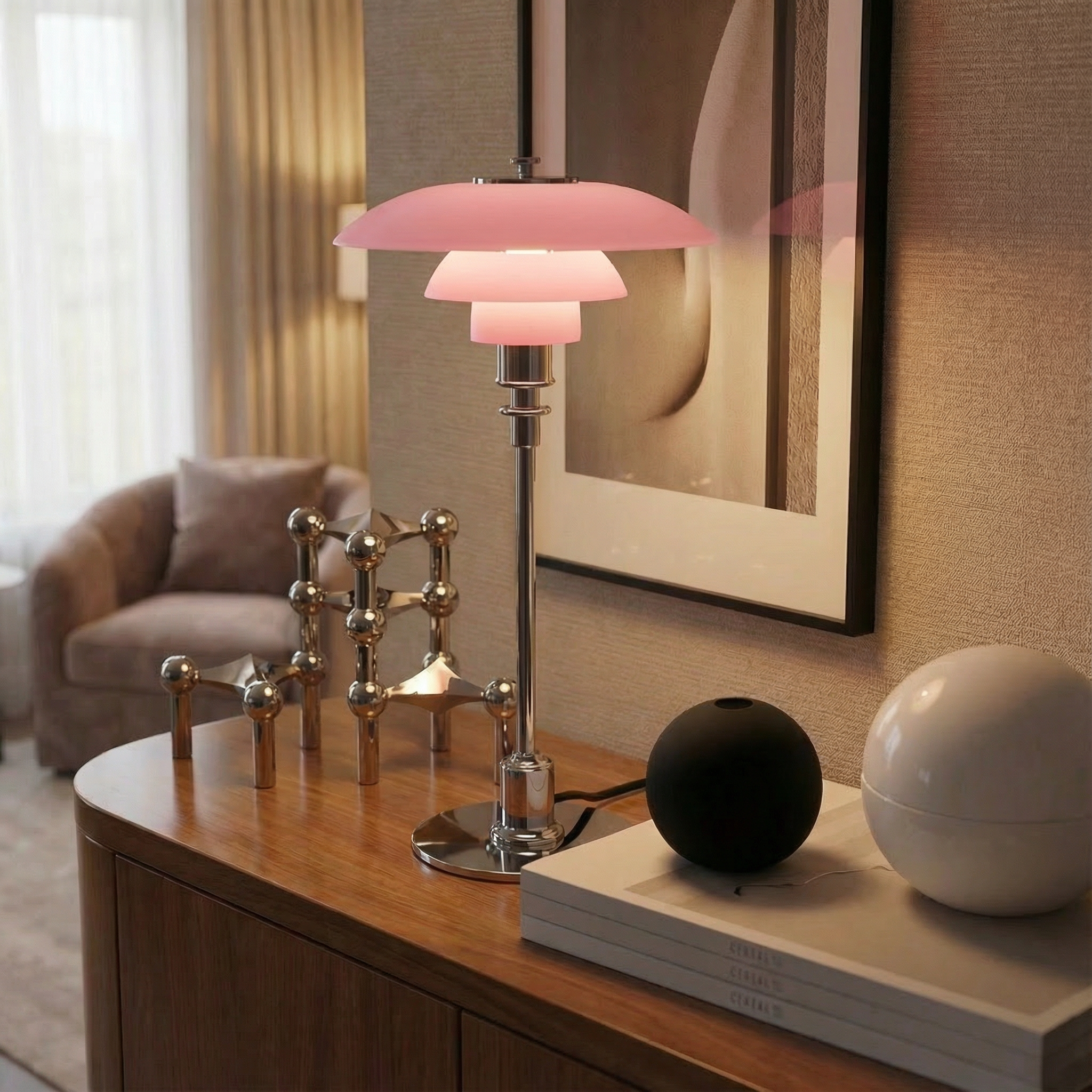 Nordica Halo Scandinavian Glass Table Lamp | Ormexis