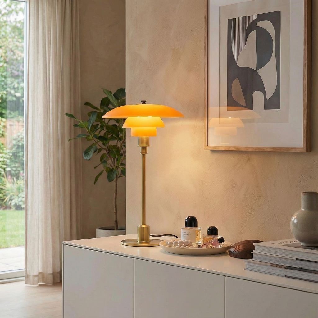 Nordica Halo Scandinavian Glass Table Lamp | Ormexis