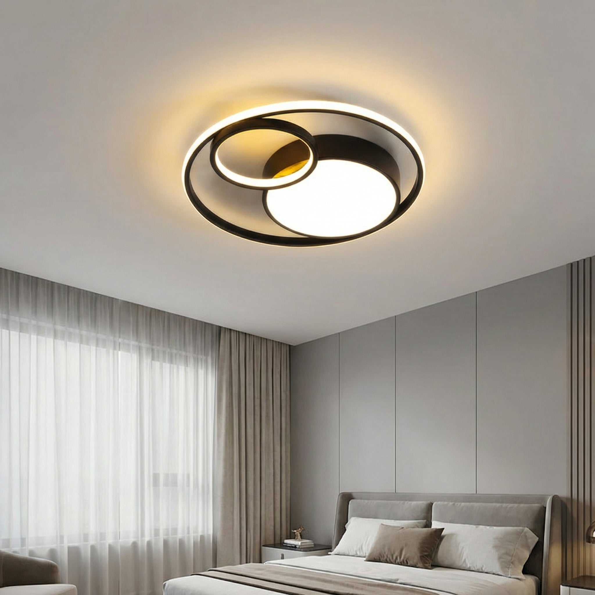 Svart kalebassformad LED-taklampa | Ormexis