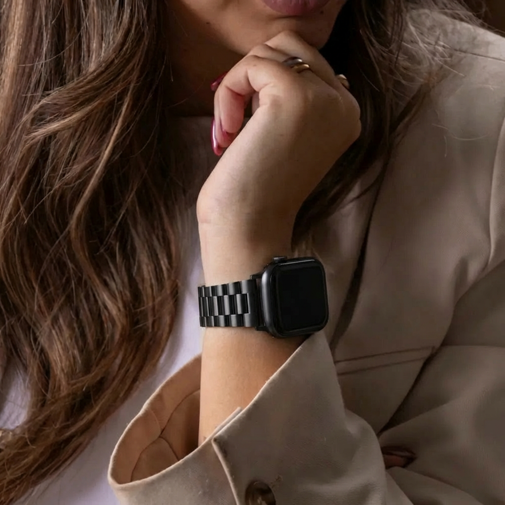 Apple Watch Presidential Zwarte Stalen Band voor Apple Watch