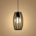 Nordische zwarte ovale kooihanglamp | Ormexis