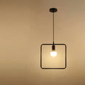 Luminária pendente quadrada preta nórdica | Ormexis