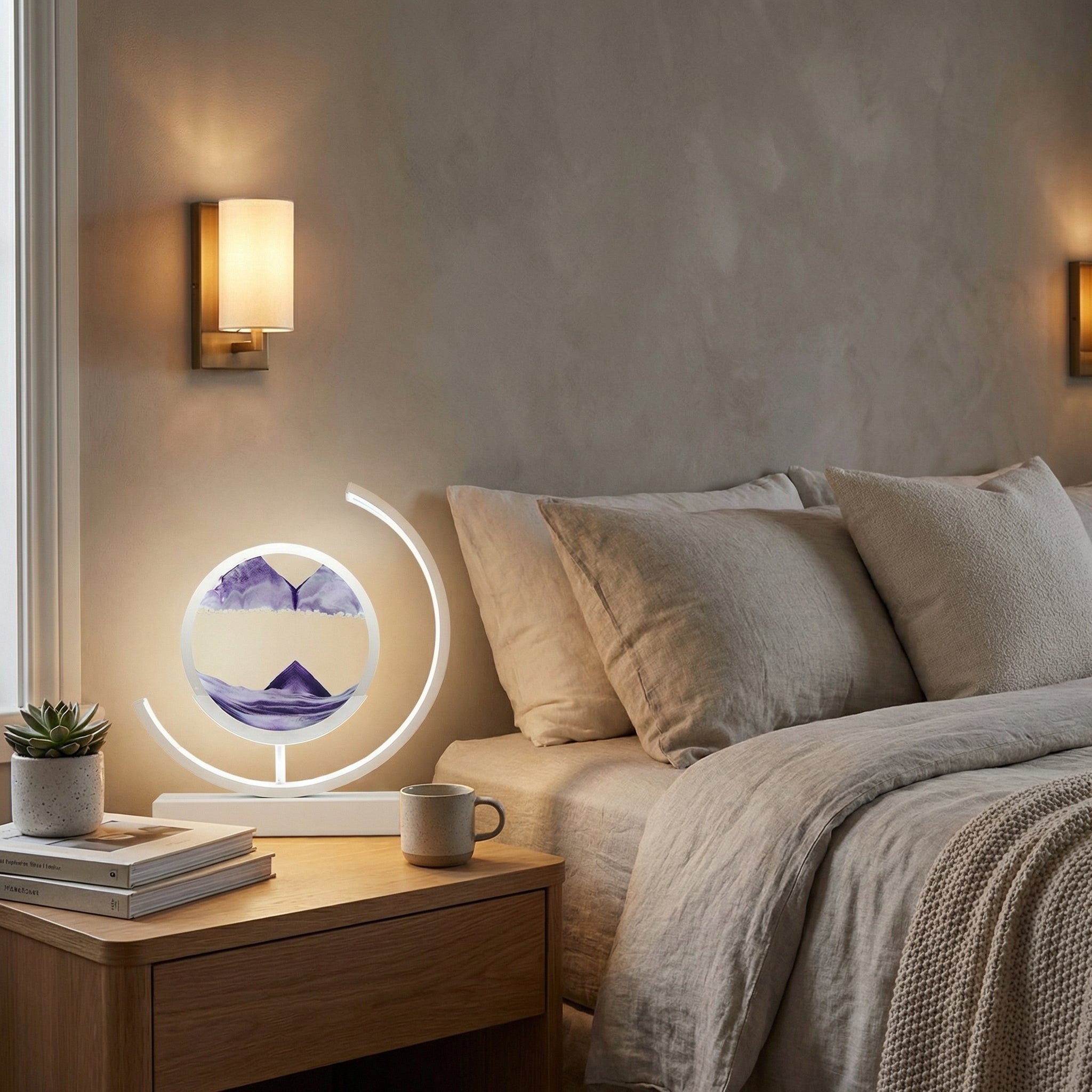 Lampe de table artistique 3D à sables mouvants | Ormexis