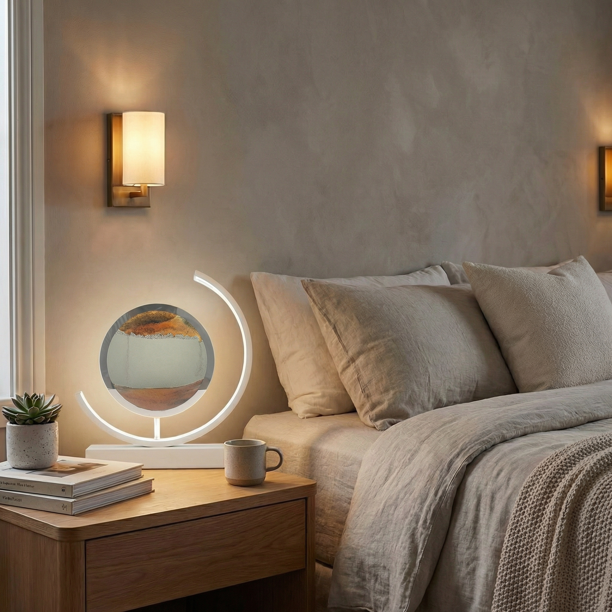 Lampe de table artistique 3D à sables mouvants | Ormexis