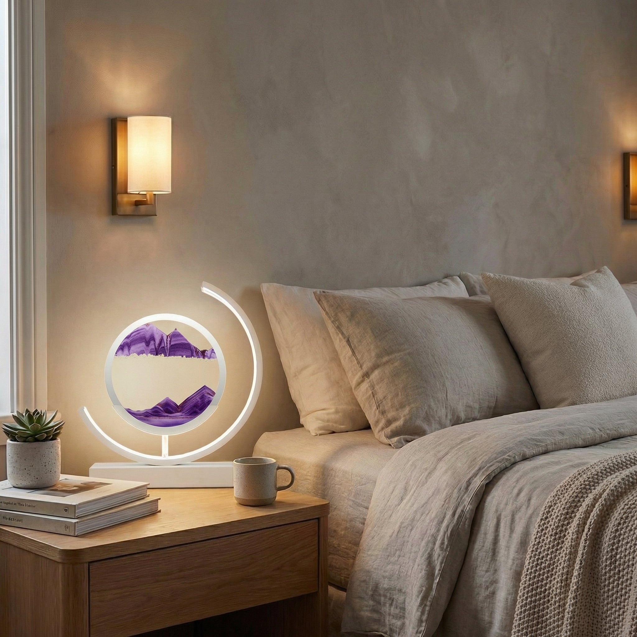 Lampe de table artistique 3D à sables mouvants | Ormexis