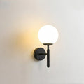 Minimalistyczna czarna lampa ścienna w kształcie globu | Ormexis