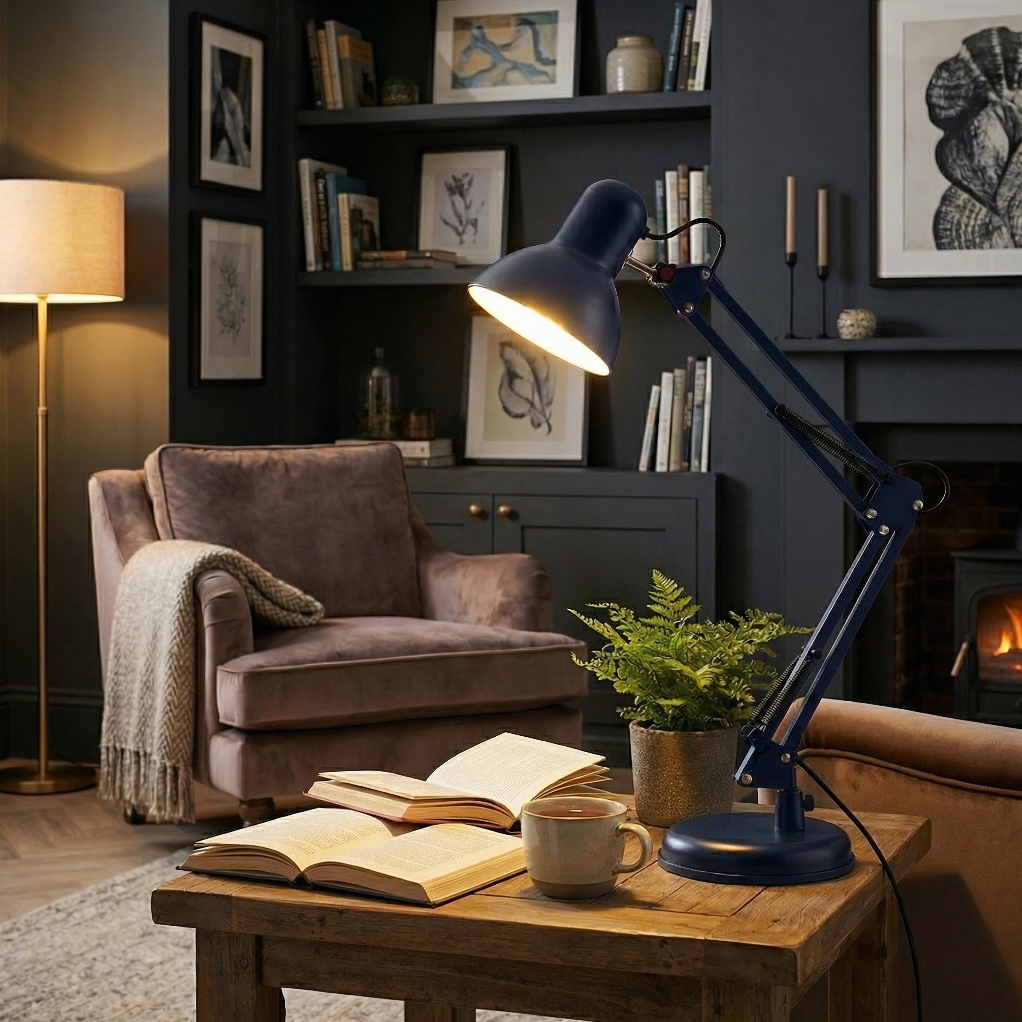 Adjustable Folding Arm Desk Lamp with Long Reach - Ormexis