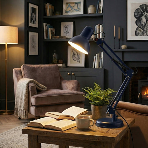 Adjustable Folding Arm Desk Lamp with Long Reach - Ormexis