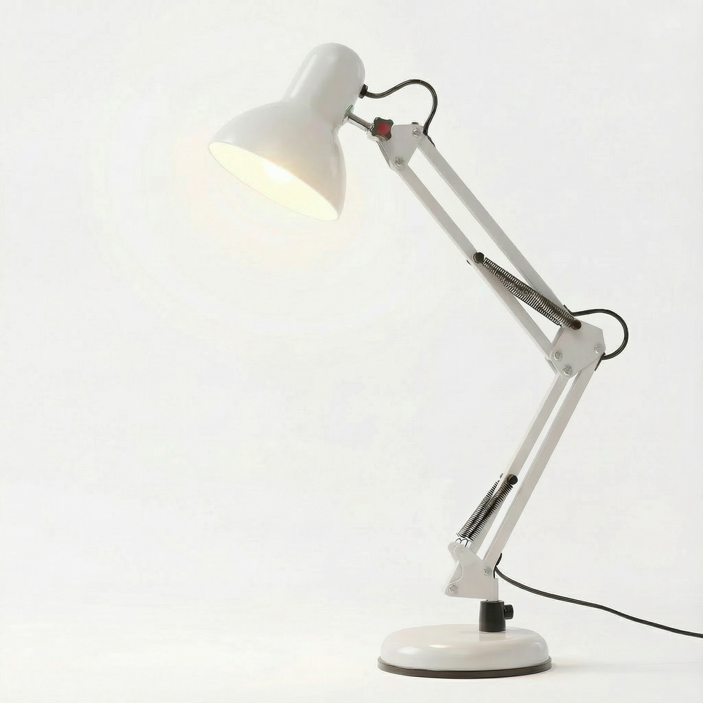 Adjustable Folding Arm Desk Lamp with Long Reach - Ormexis