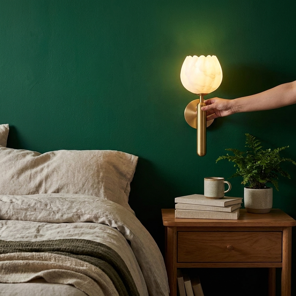 Fiore vägglampa i alabaster | Ormexis