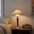 Alderwood-Leinenschirm-Tischlampe | Ormexis